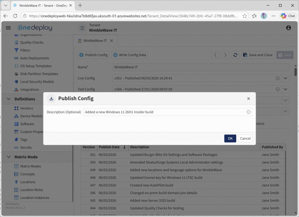 My Tenant - OneDeploy