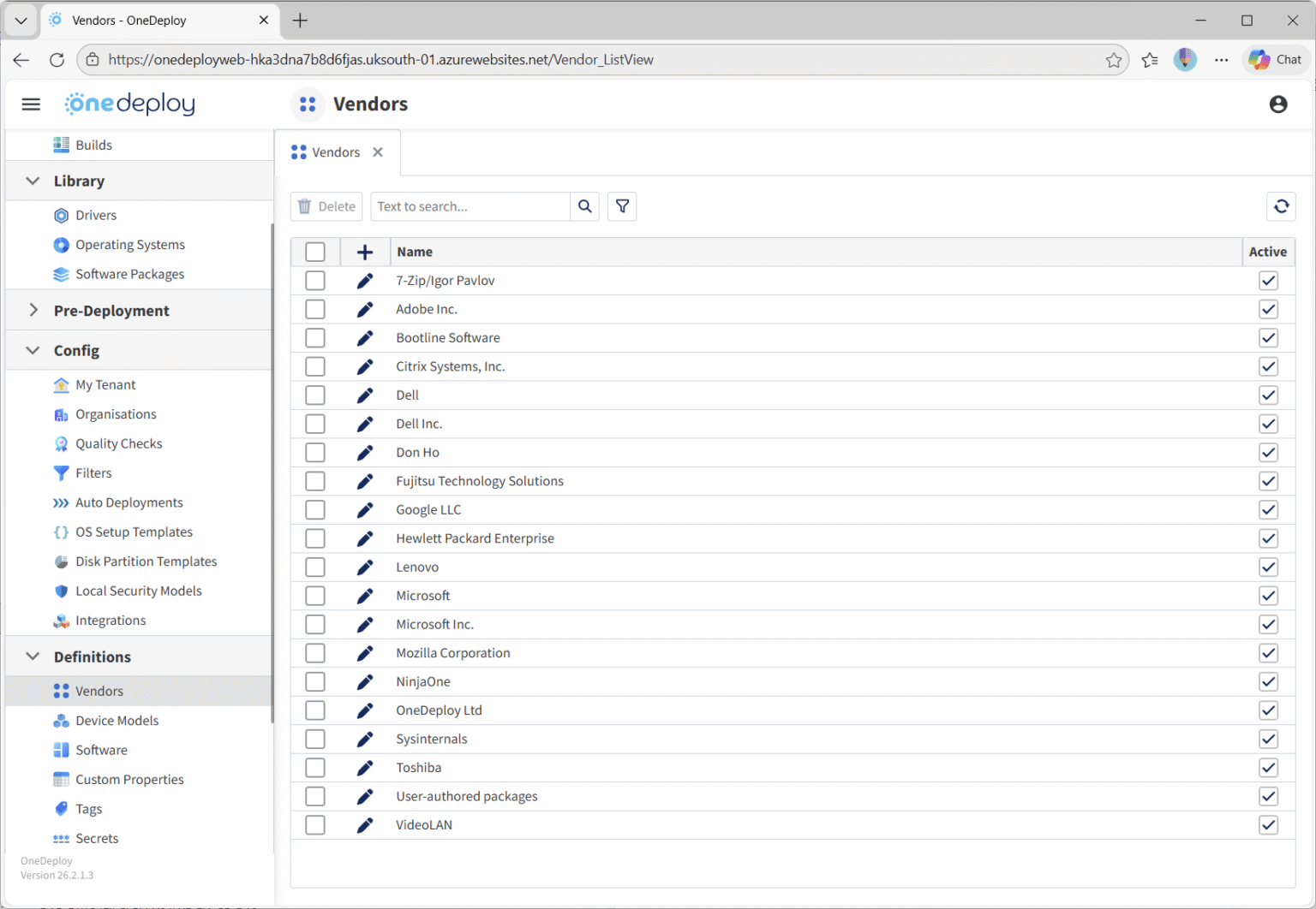 Definitions Overview - OneDeploy