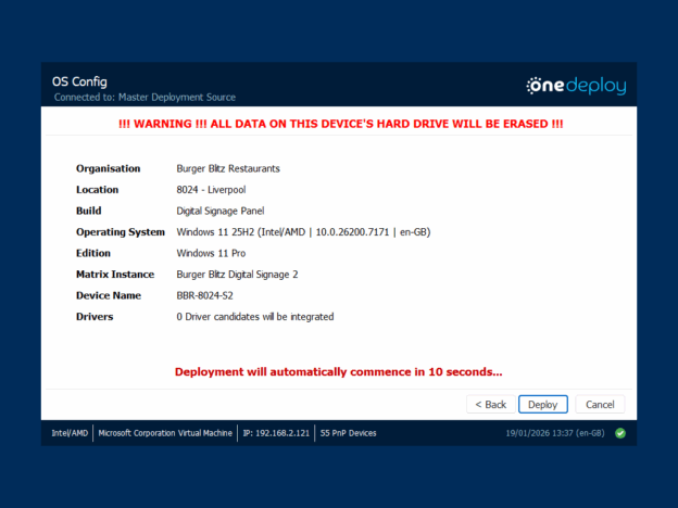 Build General Settings - OneDeploy