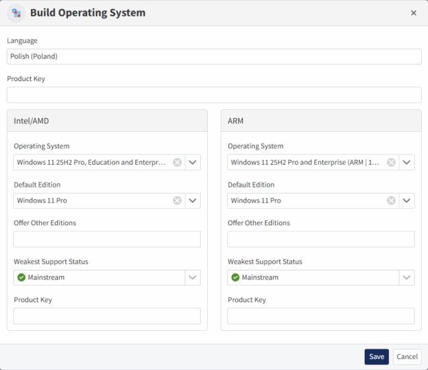 Configuring the Operating System(s) for a Build - OneDeploy