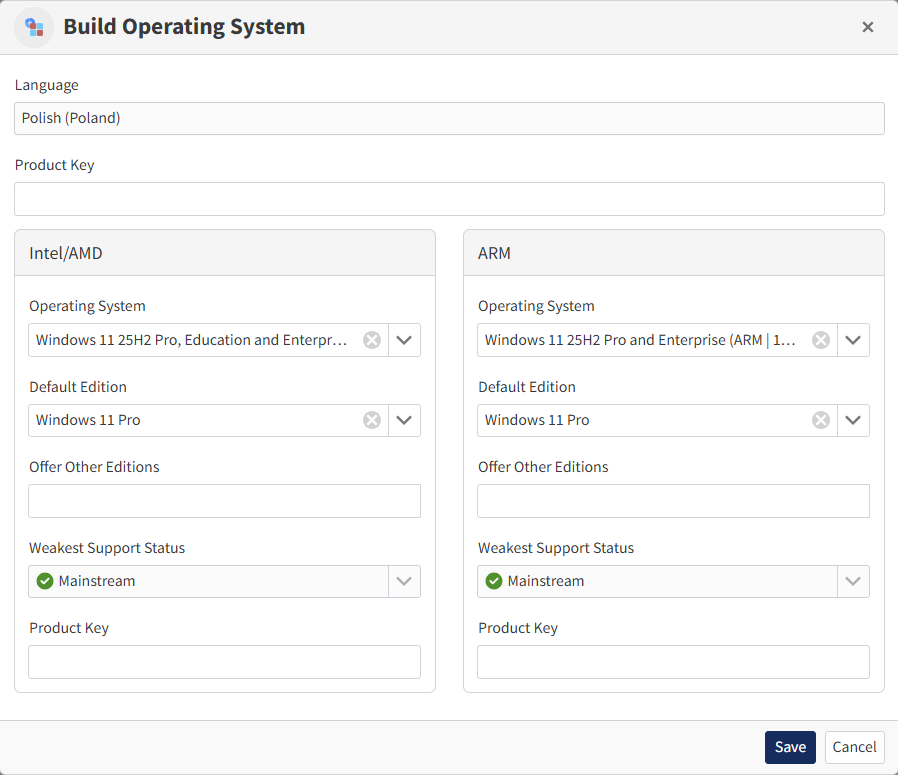 Configuring the Operating System(s) for a Build - OneDeploy