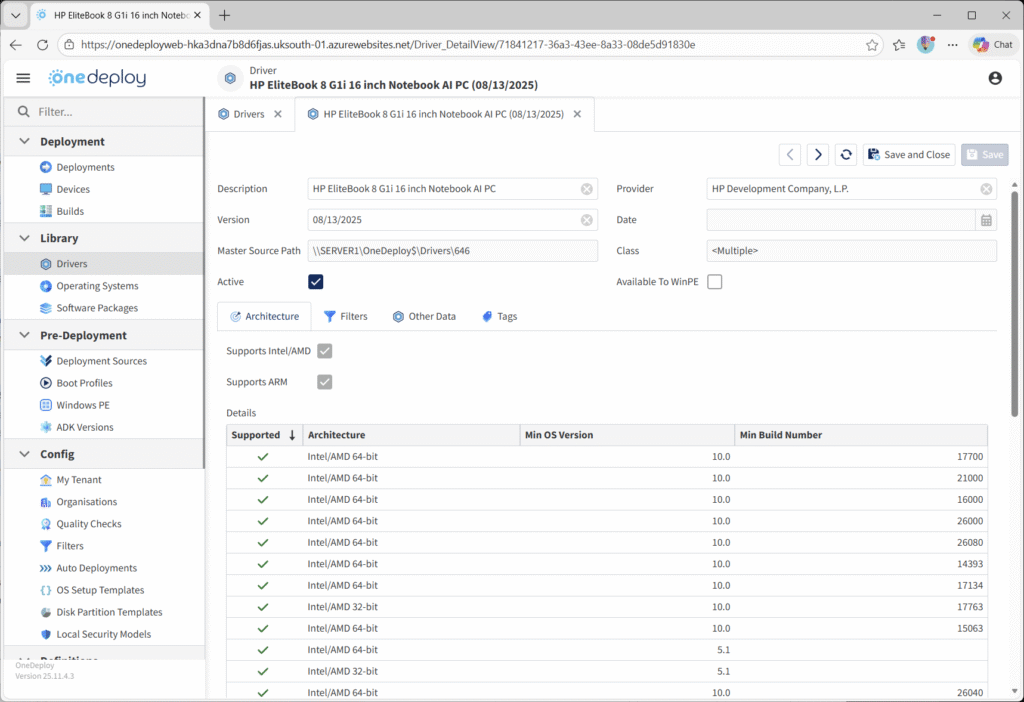 Adding Drivers - OneDeploy