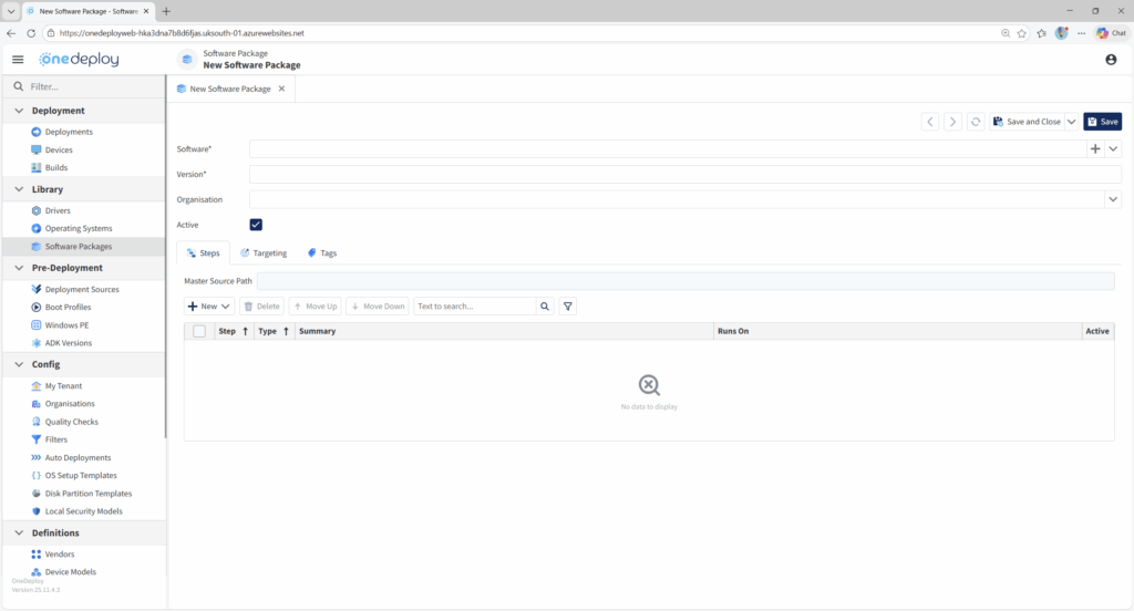 Software Packages Overview - OneDeploy