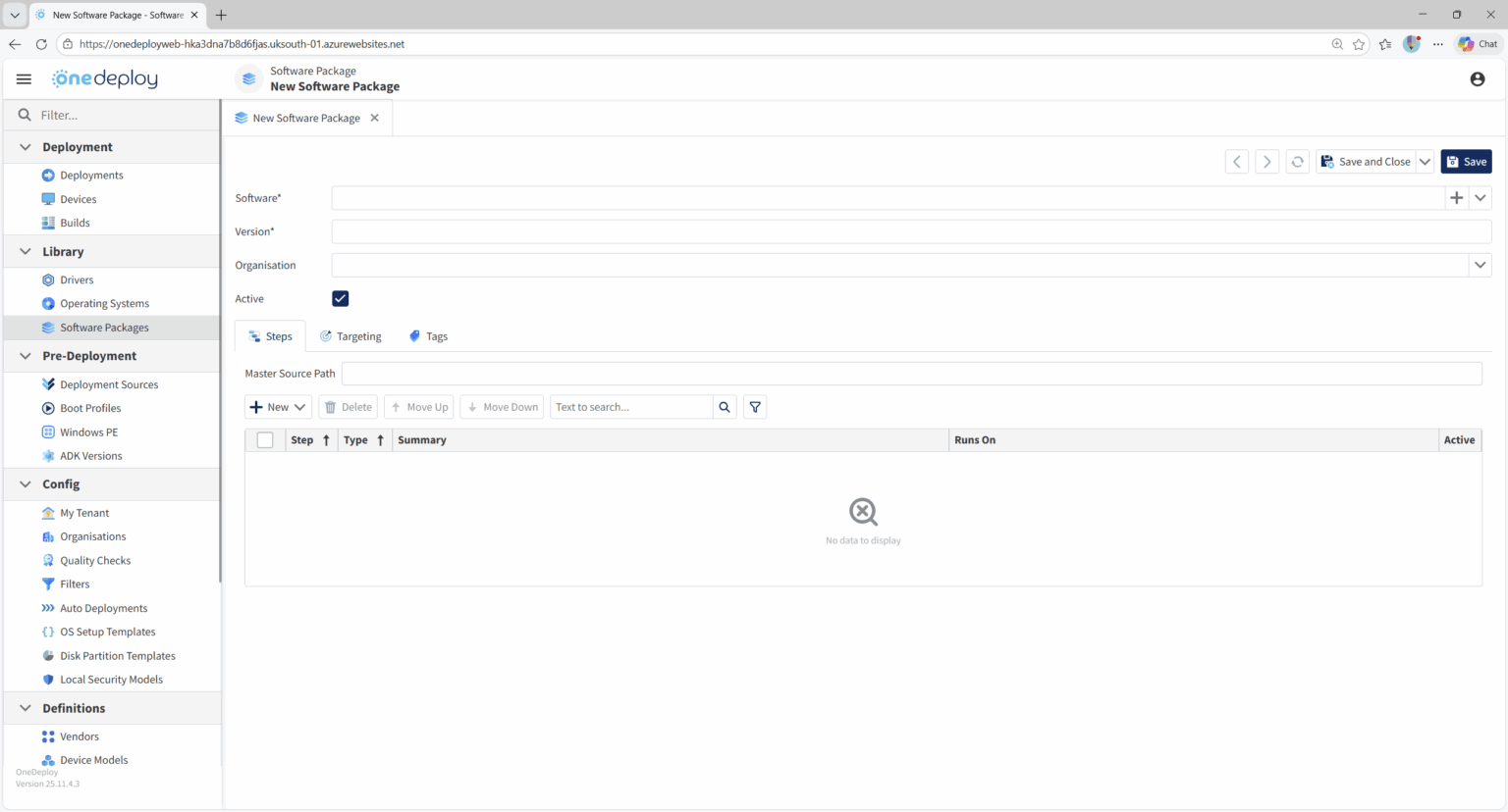 Software Packages Overview - OneDeploy